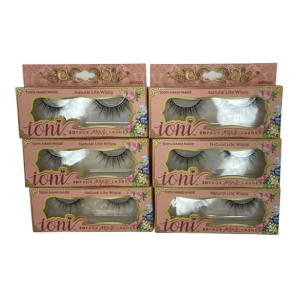 Toni Women’s Natural Lite Wispy 3D Faux MINK Lashes 6 PC Bundle Set NEW - Picture 4 of 4
